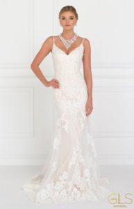 Long Lace Ivory V Neck Wedding Dress by Elizabeth K Ivory 1 1024x1024 2