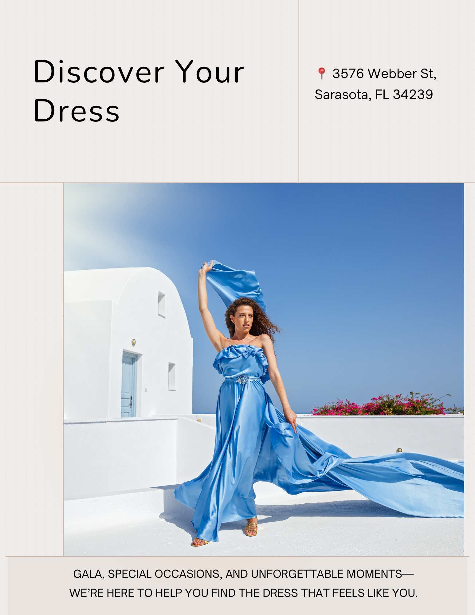 Discover your dress at Barbie&rsquo;s Boutique Sarasota featuring an elegant blue gala gown for special occasions.